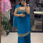 Exclusive Heavy Faux Georgette Sharara Ensemble with Embroidered Top and Dupatta