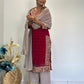 Chic Embroidered Top-Plazzo Set with Matching Dupatta for Special Occasions