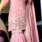 Designer Party Wear Heavy Faux Georgette Top-Plazzo Suit with Dupatta