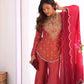 Nina -NSR Top-Bottom And Dupatta Set In simar silk