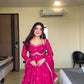 New Designer Party Wear Red Faux Georgette Gown with Heavy Embroidery Work
