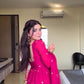 New Designer Party Wear Red Faux Georgette Gown with Heavy Embroidery Work