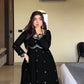 New Designer Party Wear Red Faux Georgette Gown with Heavy Embroidery Work