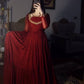 Designer Collection Fancy Faux Georgette Gown With Rivet Moti Embroidery Dupatta And Bottom