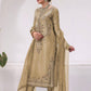 Aditi Fully Stitched Jimmy Choo Silk Top Pant Dupatta Set with Elegant Embroidery