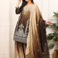 Exclusive Designer Collection Shaded Chinon Silk Top-Plazzo Set With Heavy Embroidery Detailing