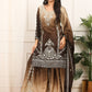 Exclusive Designer Collection Shaded Chinon Silk Top-Plazzo Set With Heavy Embroidery Detailing