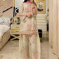 Premium Designer Pure Sifon Georgette Ensemble Digital Print Embroidered Top Farshi Palazzo And Dupatta
