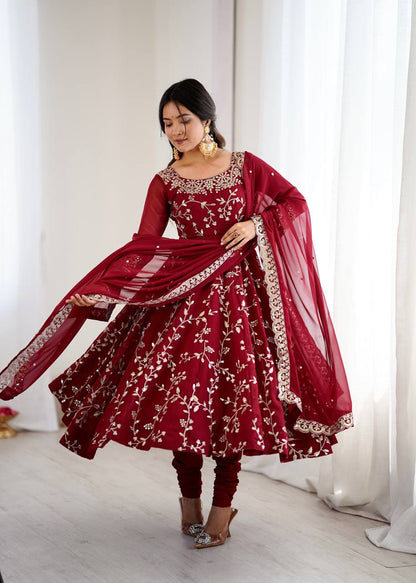 Kavya -SRK Premium Georgette Anarkali and Micro Cotton Churidar