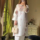 Premium Designer Heavy Riyon Silk Top And Plazzo Ensemble With Full Sleeve Detailing