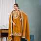 Graceful Pure Chinnon Silk Ensemble Showcasing Heavy All-Over Coding Sequin Embroidery Work