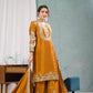 Graceful Pure Chinnon Silk Ensemble Showcasing Heavy All-Over Coding Sequin Embroidery Work