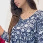 Designer Heavy Roman Silk Gown with Coordinated Bottom and Hand Embellishments