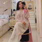 Premium Designer Pure Sifon Georgette Ensemble Digital Print Embroidered Top Farshi Palazzo And Dupatta