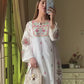 Premium Designer Heavy Riyon Silk Top And Plazzo Ensemble With Full Sleeve Detailing