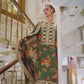 Premium Heavy Chinon Silk Outfit with Organza Embroidery and Patch Work
