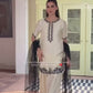 Traditional Modern Farshi Palazzo Style With Hand Embroidered Natural Crepe Top And Dupatta