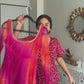Exclusive Anarkali Gown Bottom and Dupatta Set with Fancy Bandhej Print