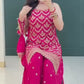 Premium Faux Georgette Palazzo Set with Dupatta and Heavy Embroidery