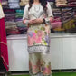 Designer Party Wear Co-Ord Set in Pure Italian Chinon Silk with Floral Print