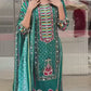 Luxury Ready to Wear Ensemble with Digital Print and Hanging Lace Border