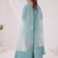 Designer Natural Crepe Farshi Palazzo Set with Bidas Val Moti & 3mm Sequence Embroidery