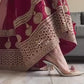 Anarkali Set in Faux Georgette with Cotton Bottom & Mirrorwork Dupatta